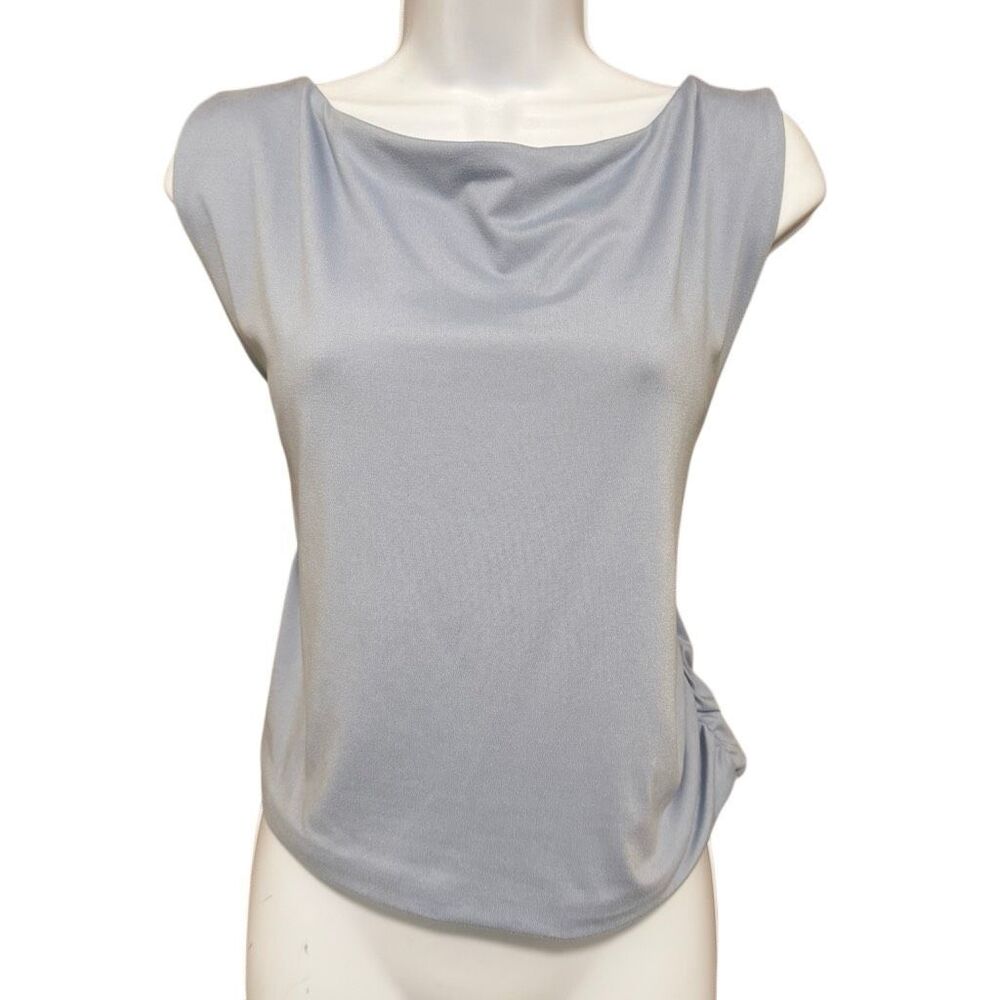 Hollister Light Blue Ruched Side Sleeveless Stretch Top XXL